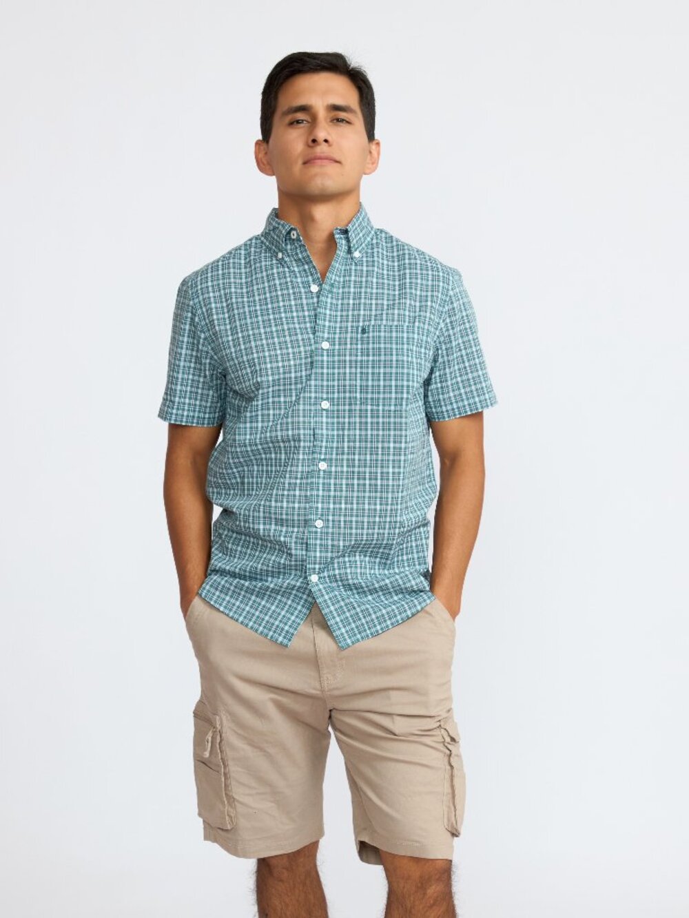 Men's IZOD Shirt Green Plaid Size S & L- New with Tags - Moda Journey